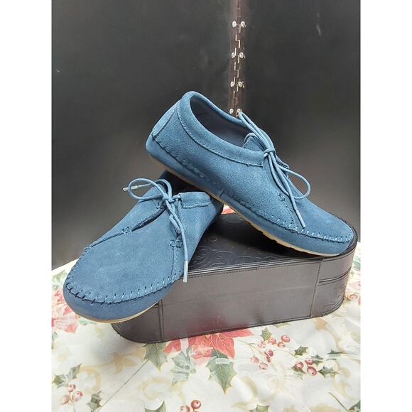Bearpaw Ellen Cow Suede Shoes Moccasin style in blue Size US 9 1971 W-Ellen - Picture 2 of 5